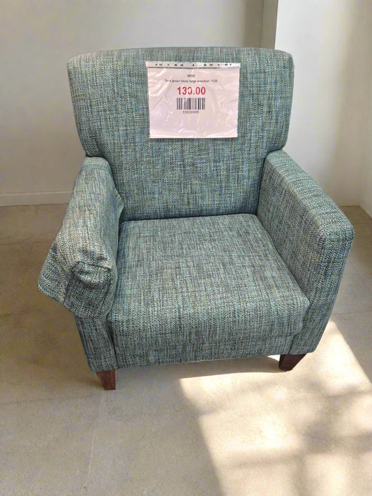 Dark green fabric large armchair  1125