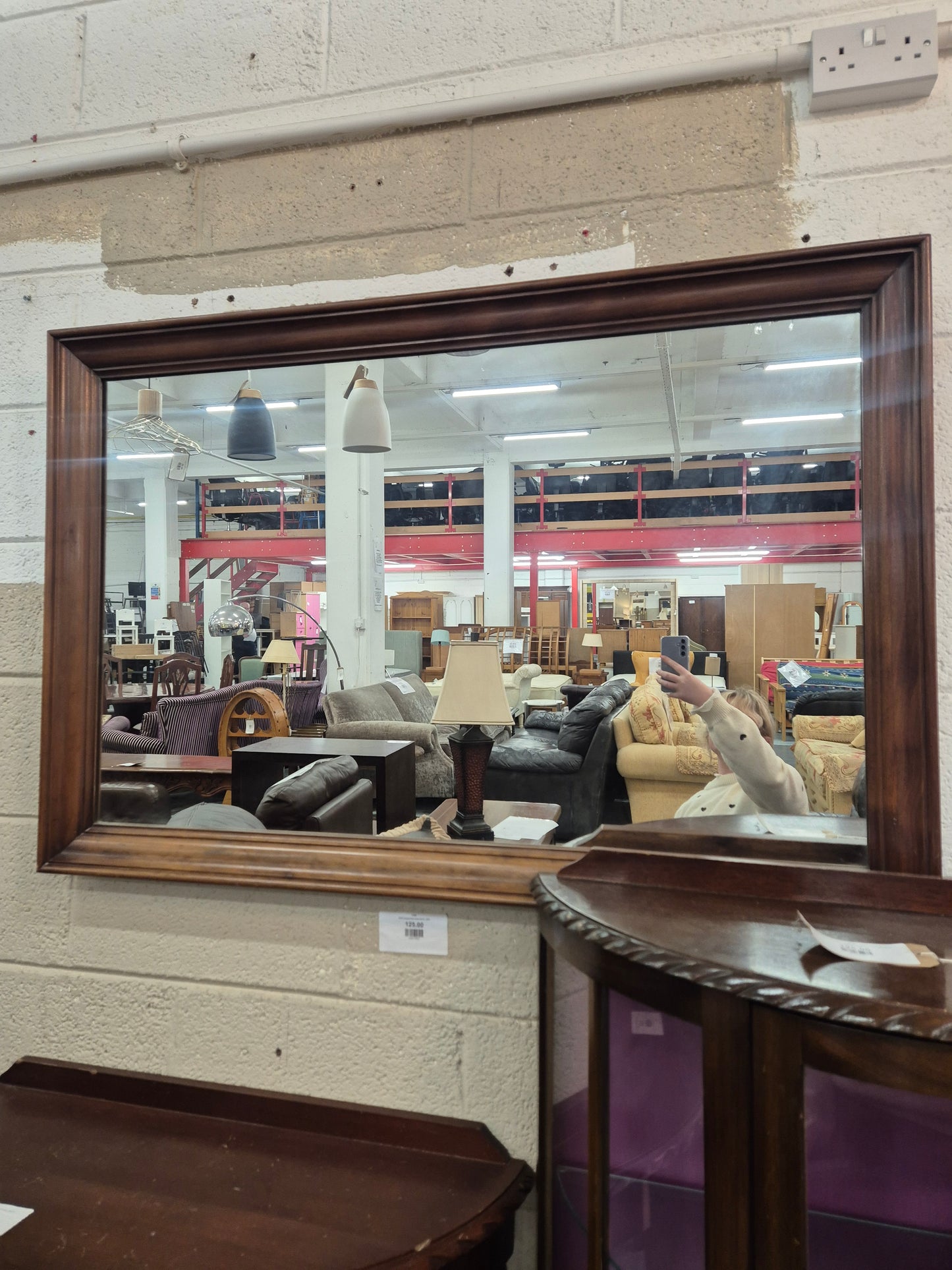 Solid stained Pine large mirror  4224