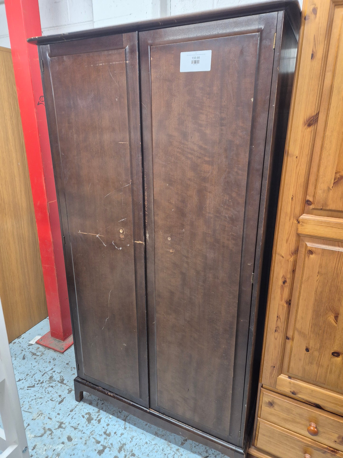 Tall rossmore mahogany stag wardrobe 4224