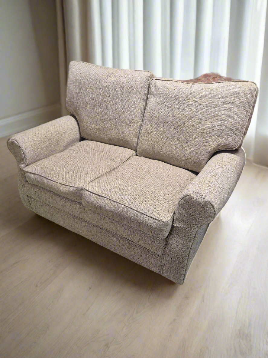 2 seater oatmeal fabric sofa  1125