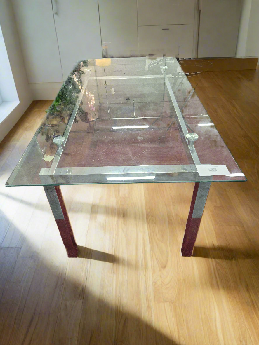 Rectangular glass kitchen table 3124