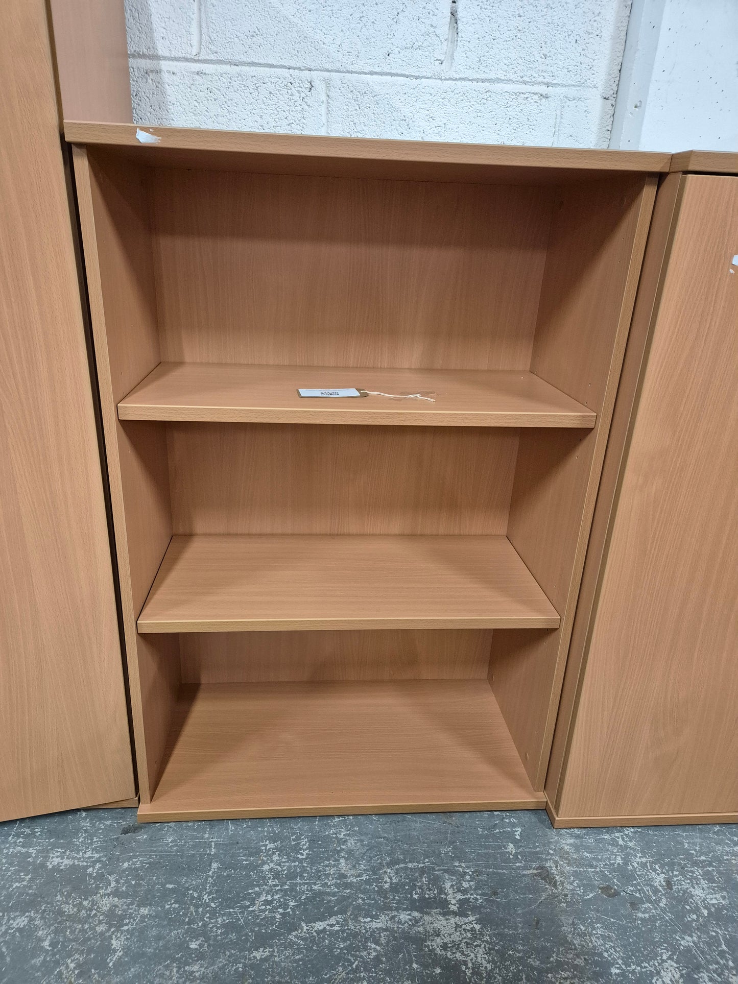 IB1200BCH (BRAND NEW AVAILABLE IN WHITE OR BEECH ONLY) 1200 Bookcase, 3 Adjustable Shelves, 1200H x 400D x 800W