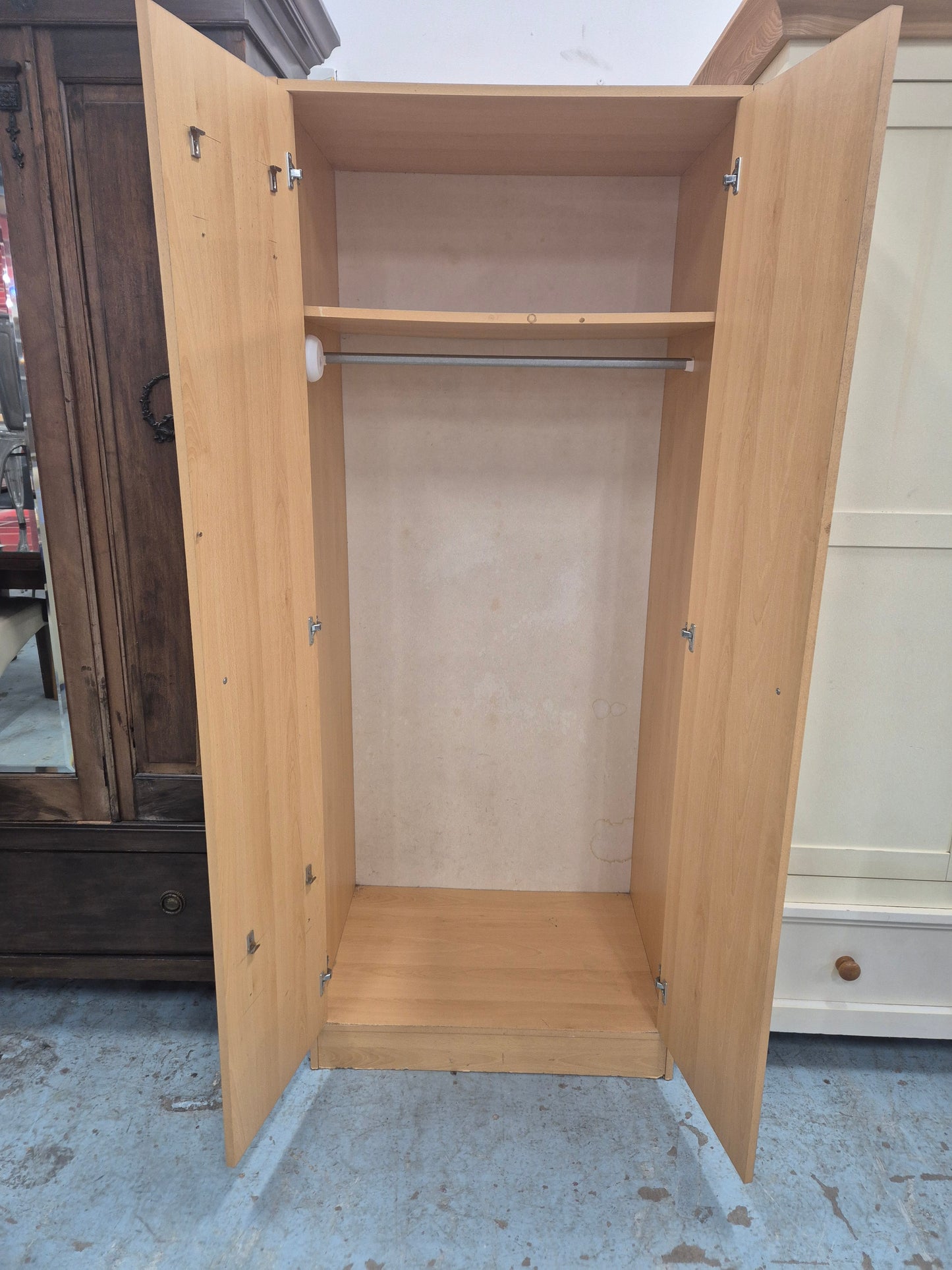 beech 2 door wardrobe 4224