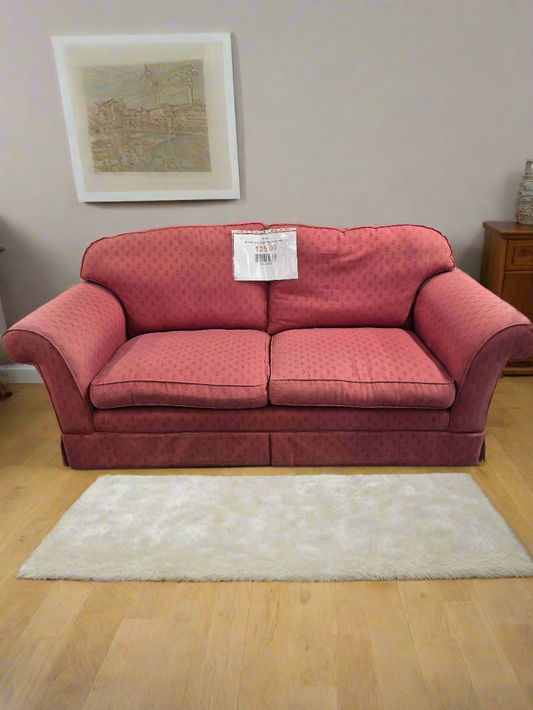 Laura Ashley 2 seater wine fabric sofa 2125