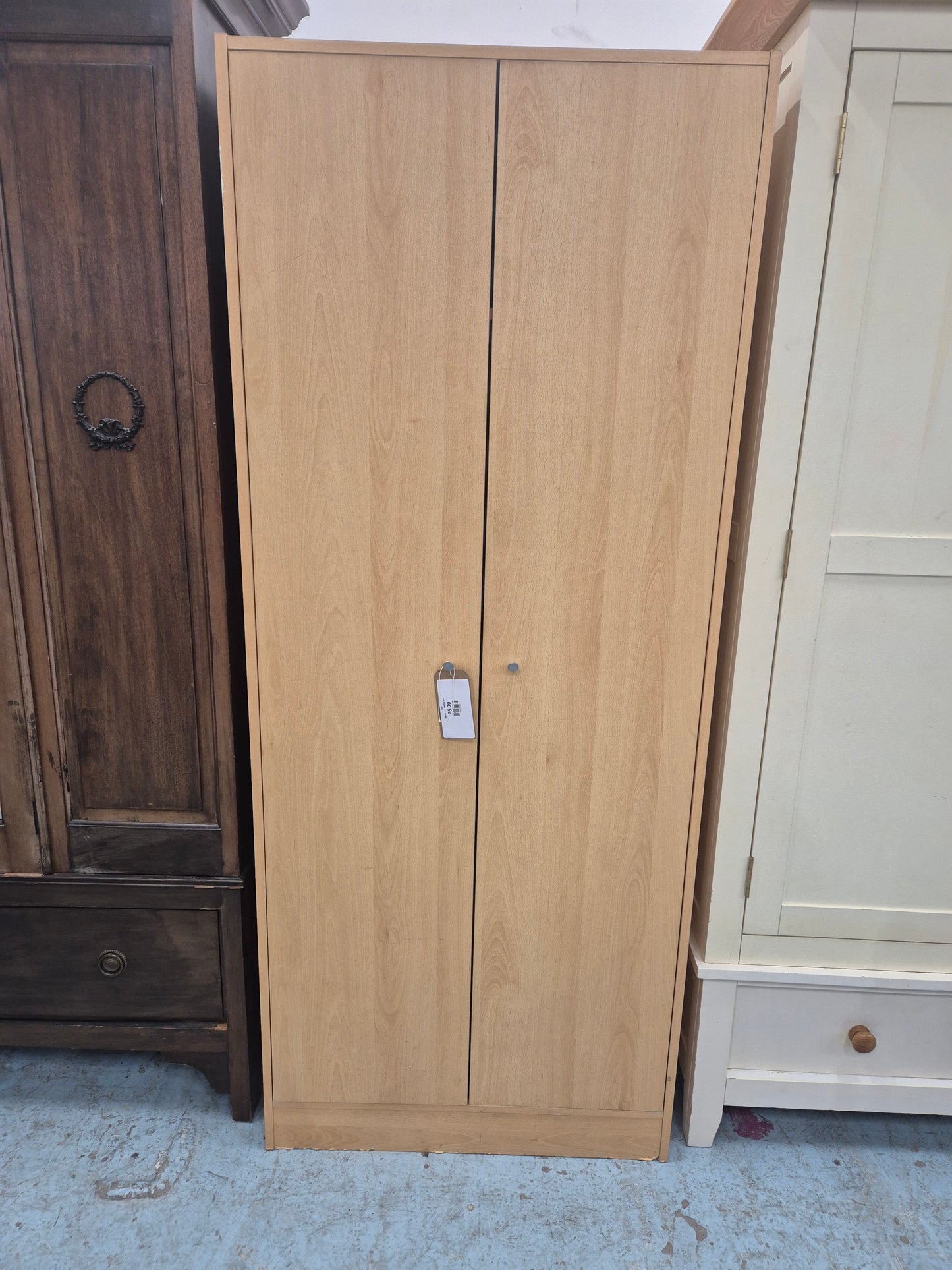 beech 2 door wardrobe 4224