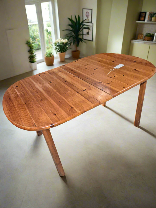 Pine oval extendable kitchen table  1125