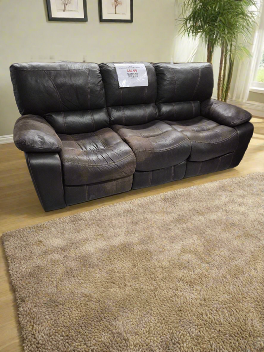 3+2 brown suede effect RECLINER sofa suite 1125