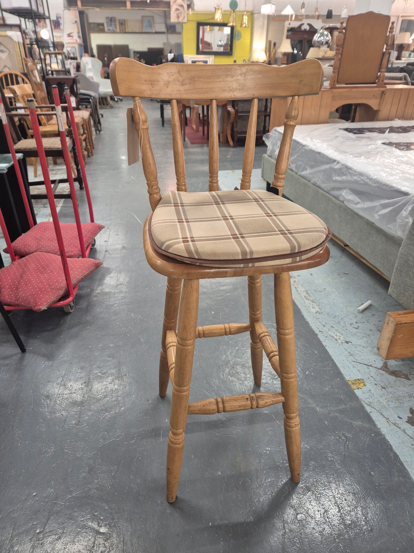 Solid Pine kitchen bar high stool  1125