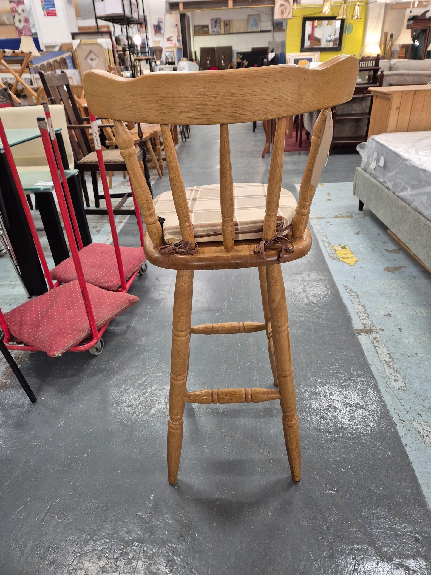 Solid Pine kitchen bar high stool  1125