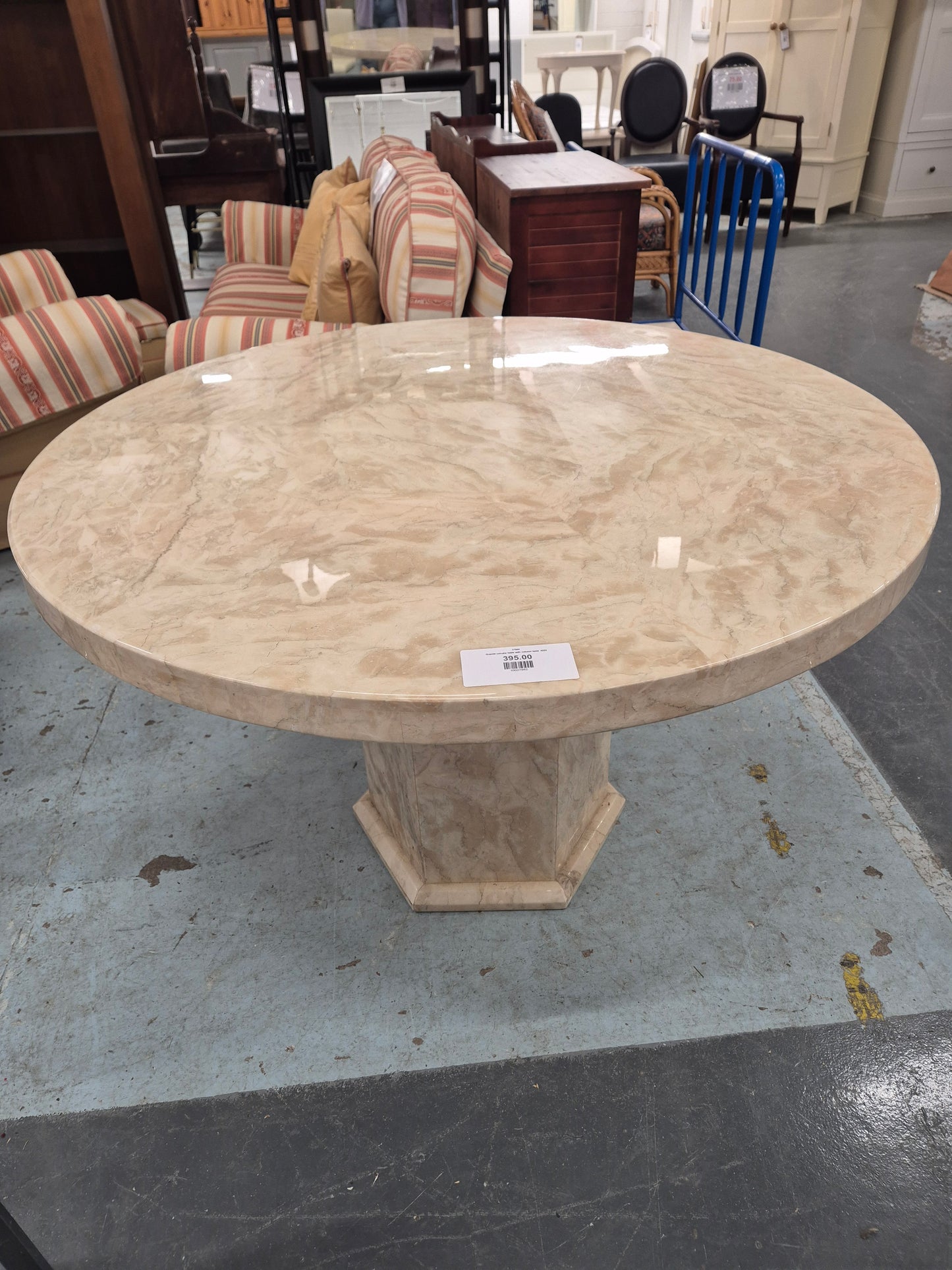 Granite circular table with column base  4224